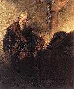 REMBRANDT Harmenszoon van Rijn St Paul at his Writing-Desk oil